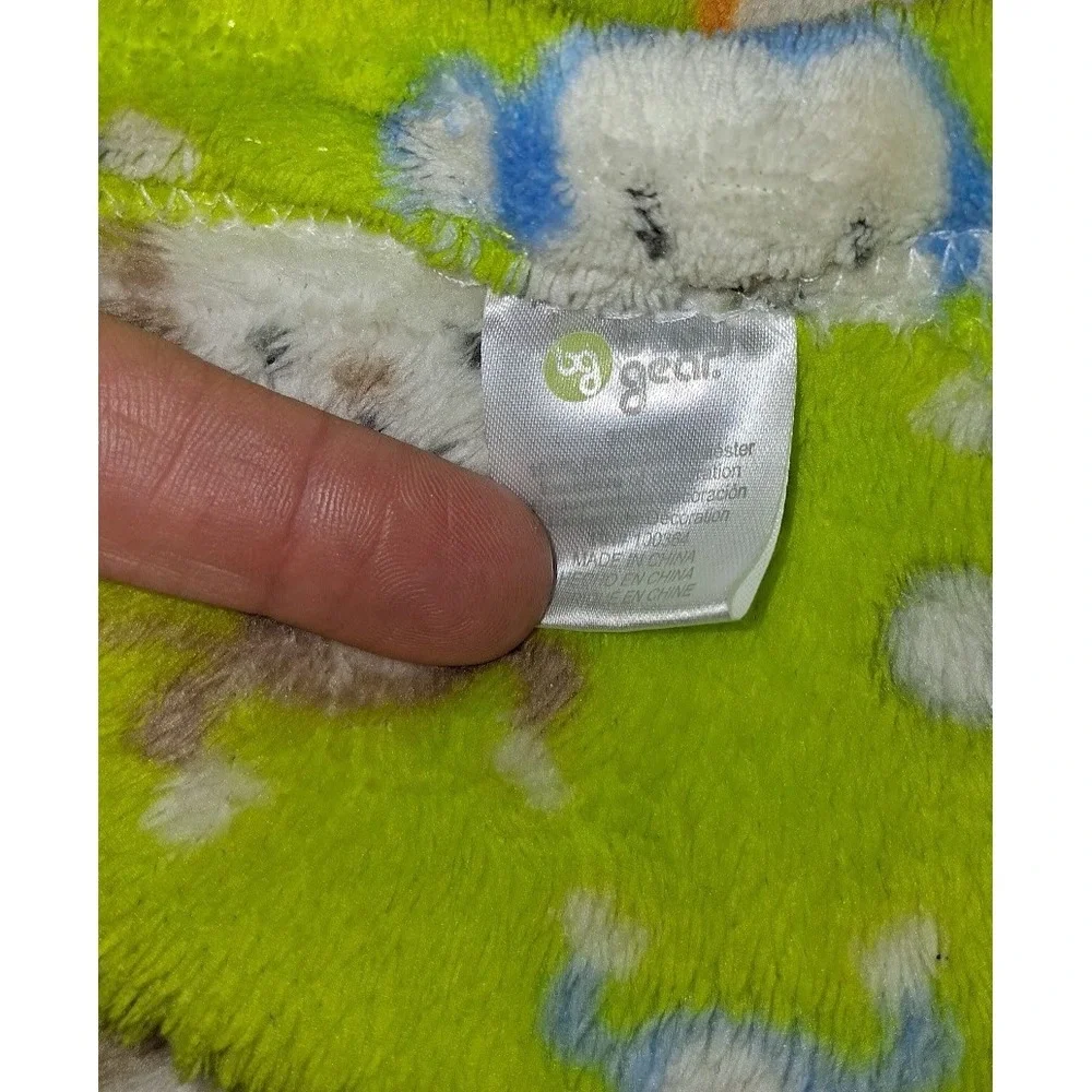 Baby Gear Green Monkey Blanket Blue Orange Gray Brown Fleece Neon Bright